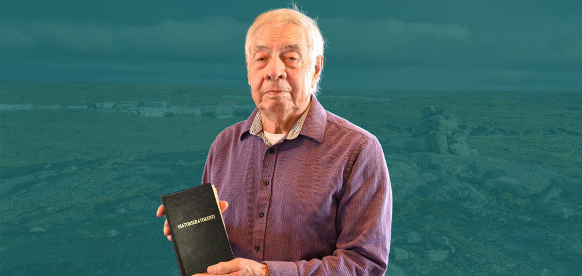 Man with Bible in indigenous translation