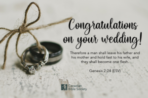 Wedding Congratulations - Gen. 2:24