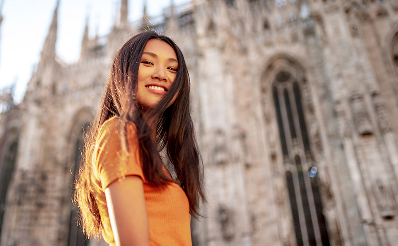 Smiling young woman