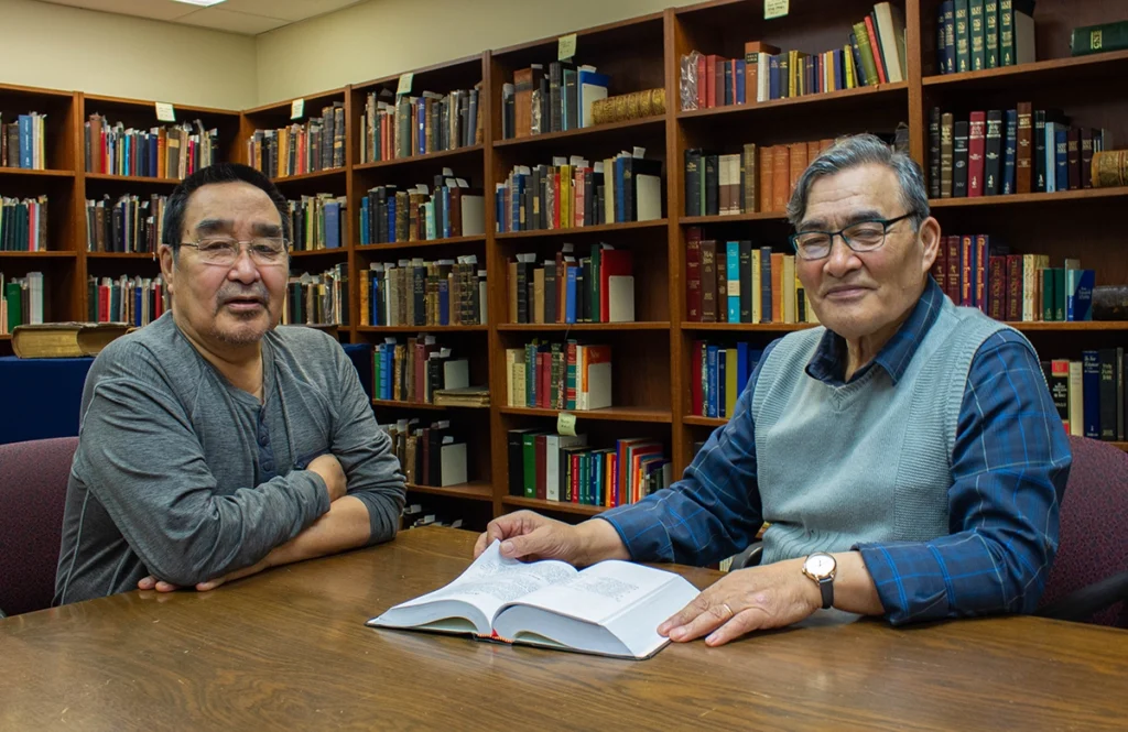 Jonas Allooloo and Bishop Andrew Atagotaaluk